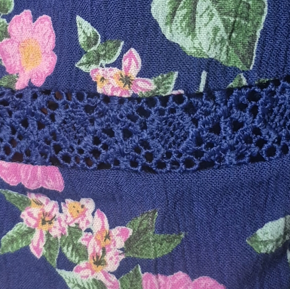 Old Navy Boho Floral Midi Dress – XXL – Lined – Tassel Detail – Side Zip - Picture 4 of 12